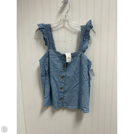 Top Sleeveless By J. Crew In Blue Denim, Size: M