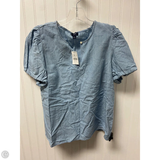 Top Short Sleeve By J. Crew In Blue Denim, Size: L