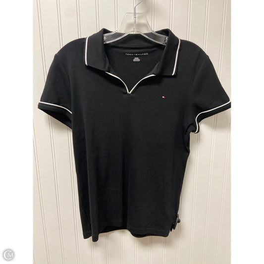 Top Short Sleeve By Tommy Hilfiger In Black, Size: M