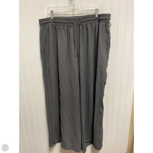 Pants Wide Leg By Clothes Mentor In Grey, Size: 4x