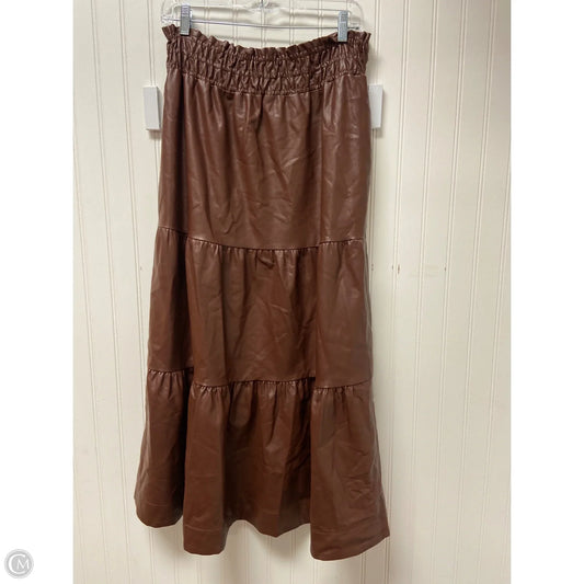 Skirt Maxi By Anthropologie In Brown, Size: 8