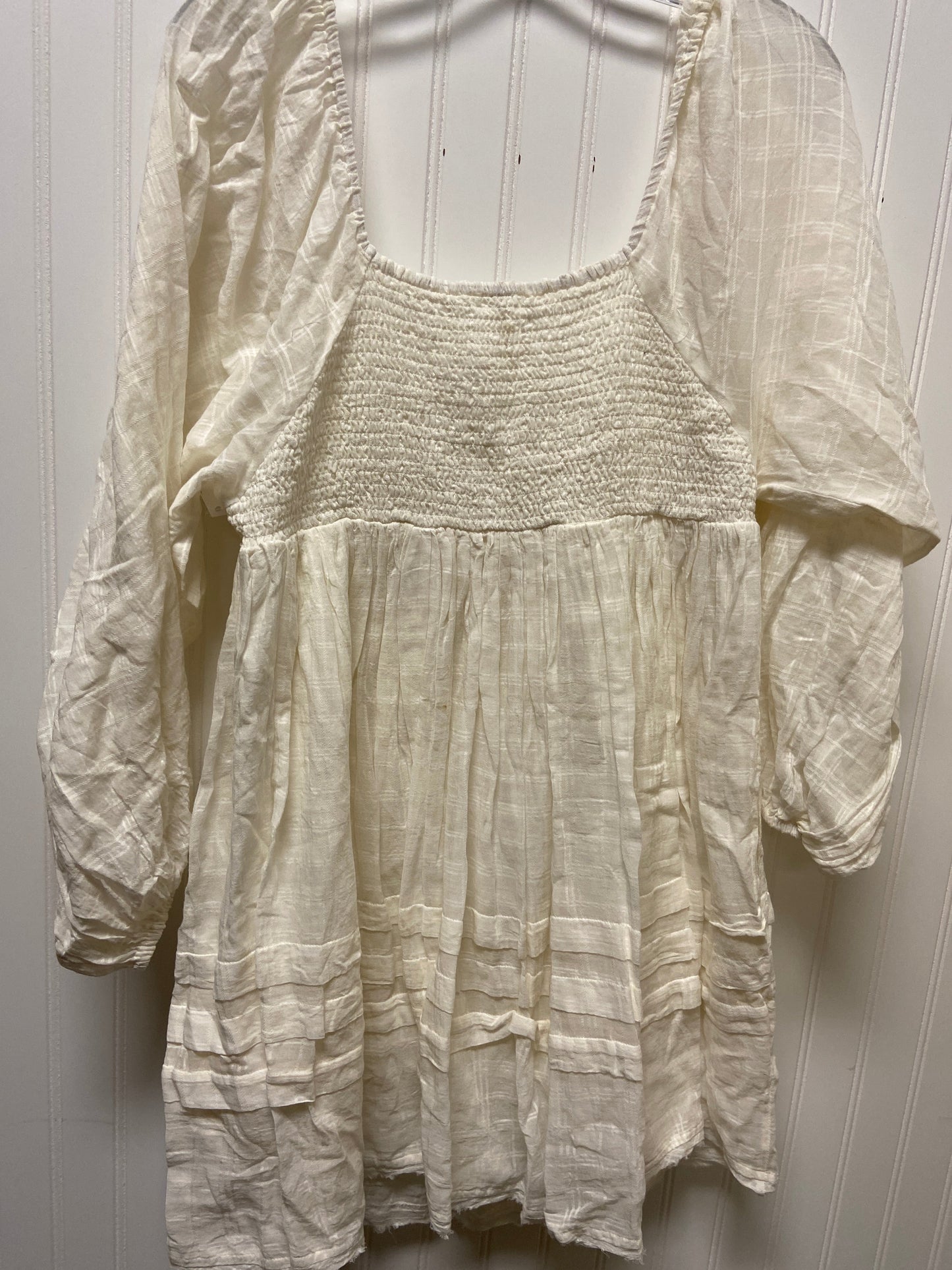 Cream Dress Casual Short Free People, Size M