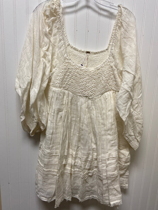 Cream Dress Casual Short Free People, Size M