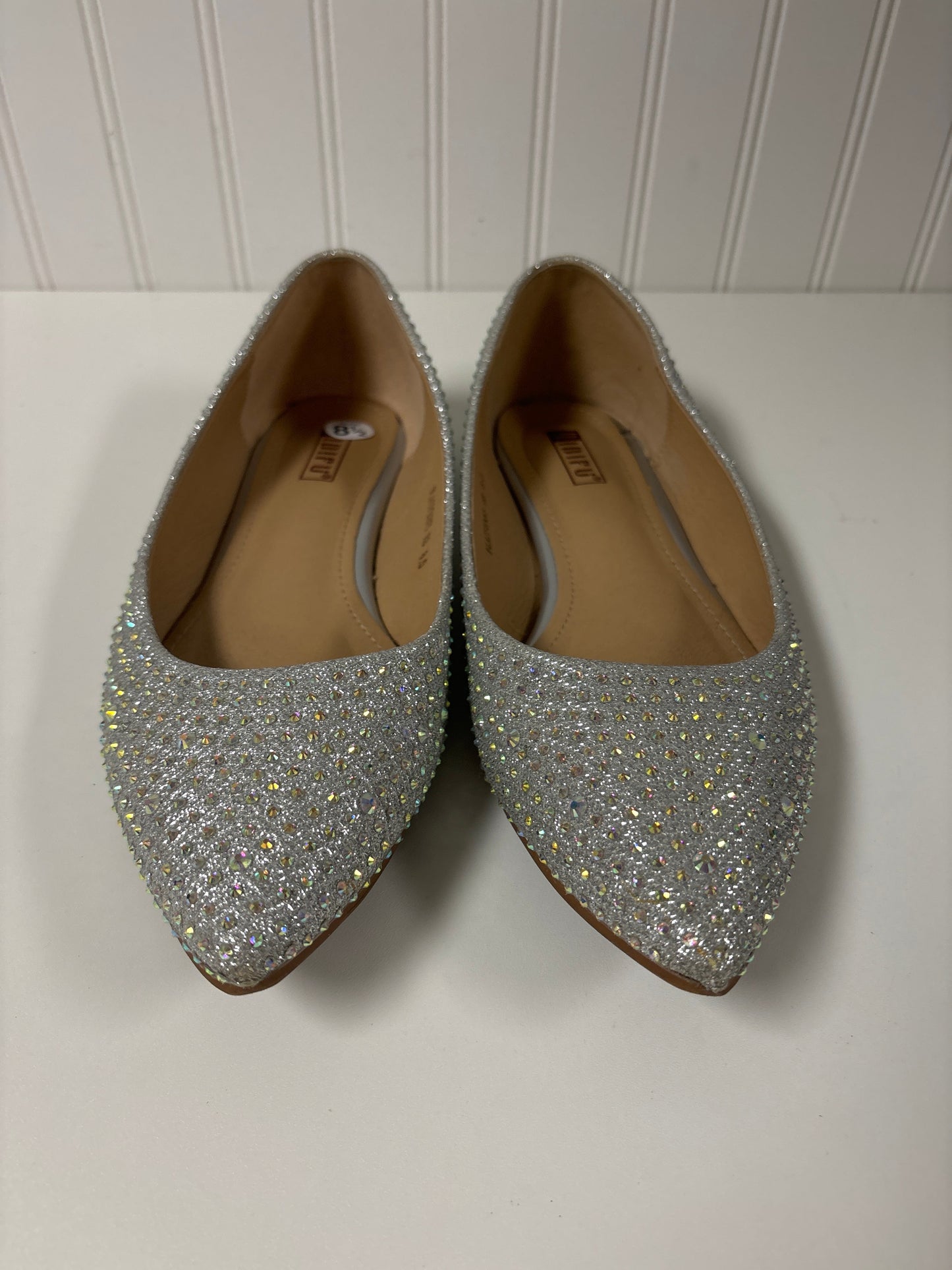 Silver Shoes Flats Clothes Mentor, Size 8.5