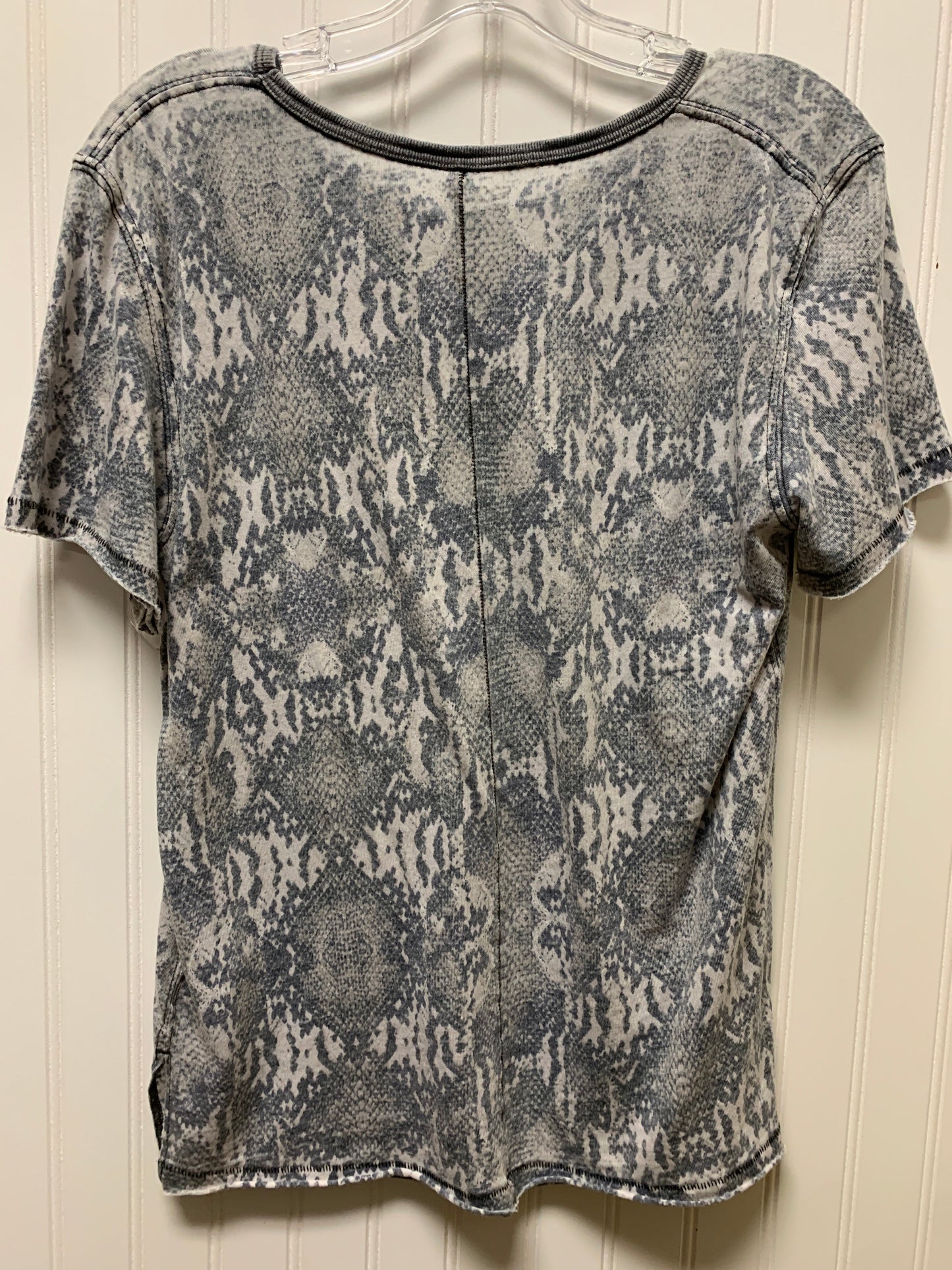 Snakeskin Print Top Short Sleeve Free People, Size Xs