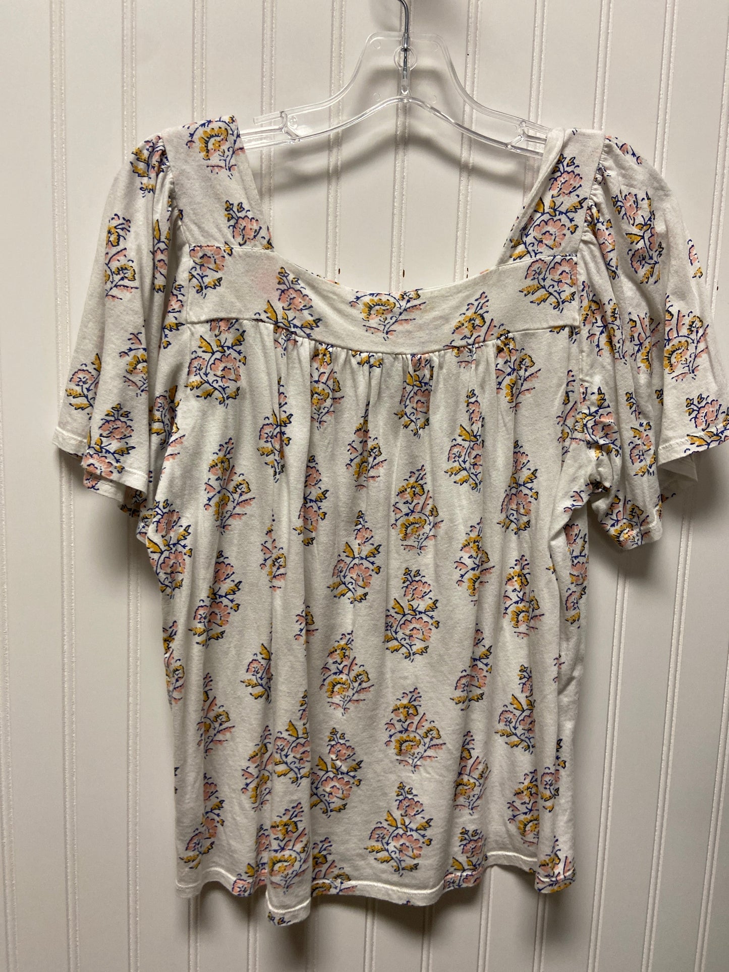 Top Short Sleeve By Lucky Brand In White, Size: M