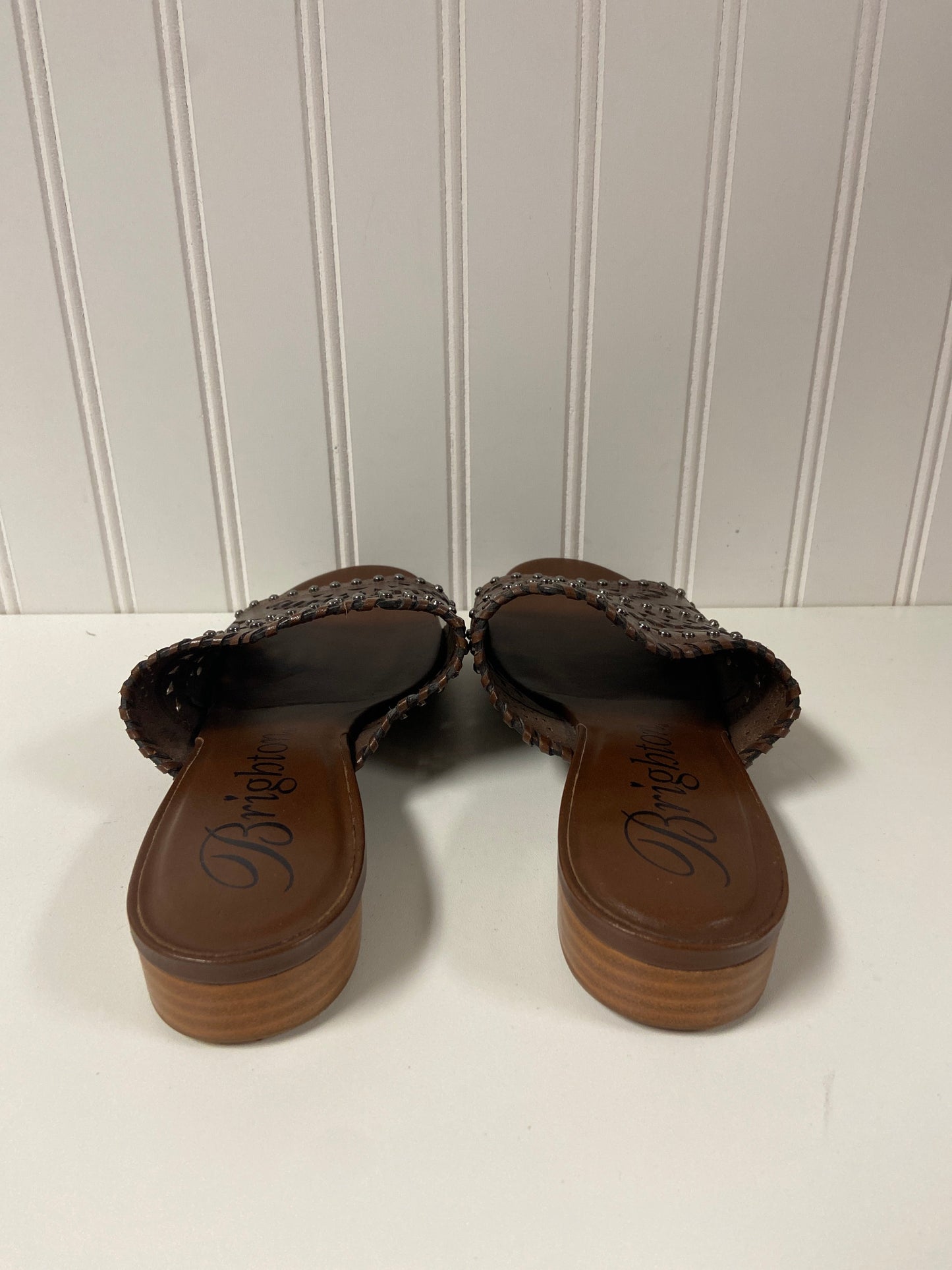 Bronze Sandals Designer Brighton, Size 8