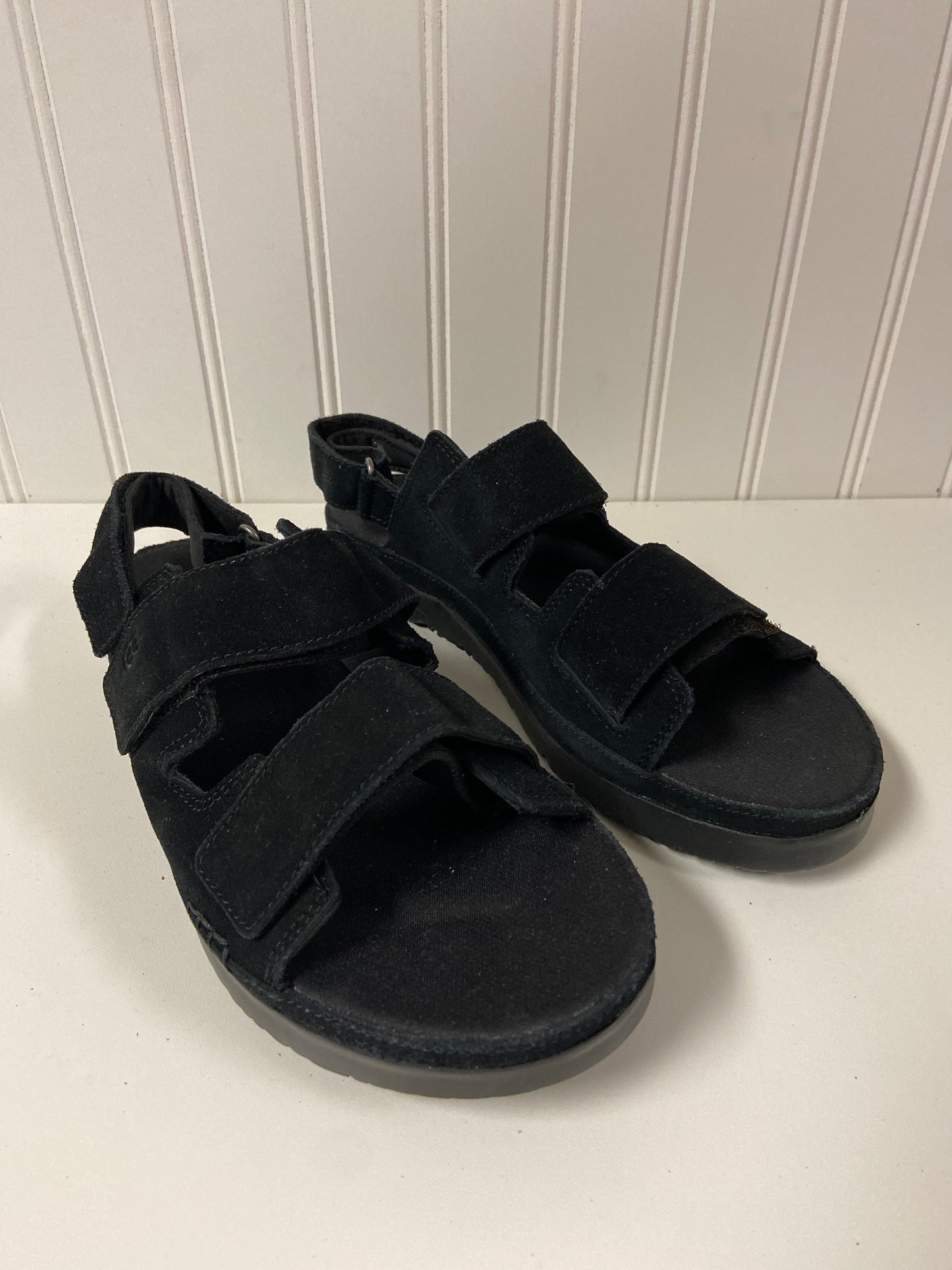 Sandals Designer By Ugg In Black, Size: 6