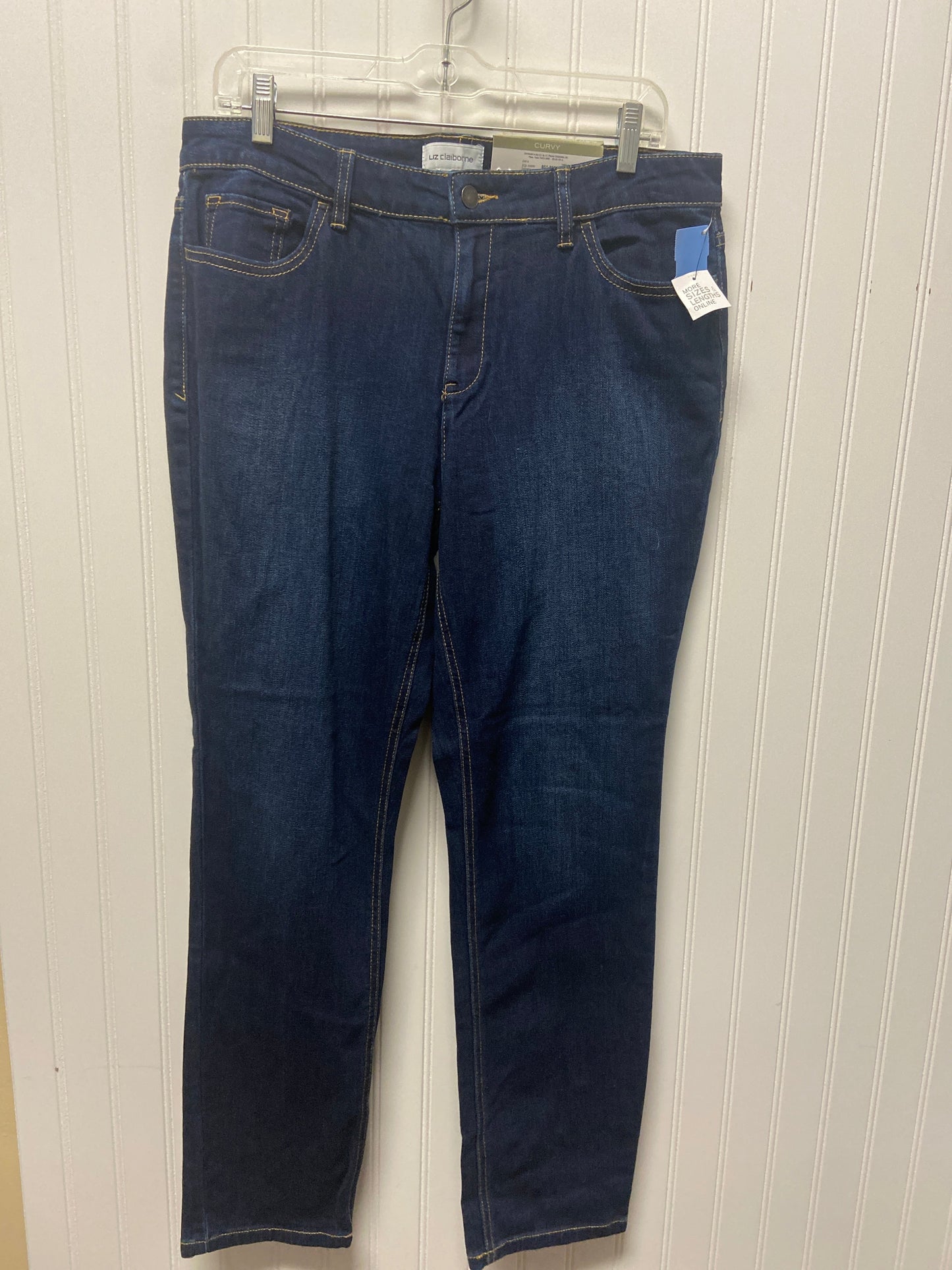 Jeans Straight By Liz Claiborne In Blue Denim, Size: 12