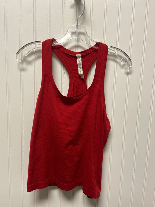 Athletic Tank Top By Lululemon In Red, Size: M