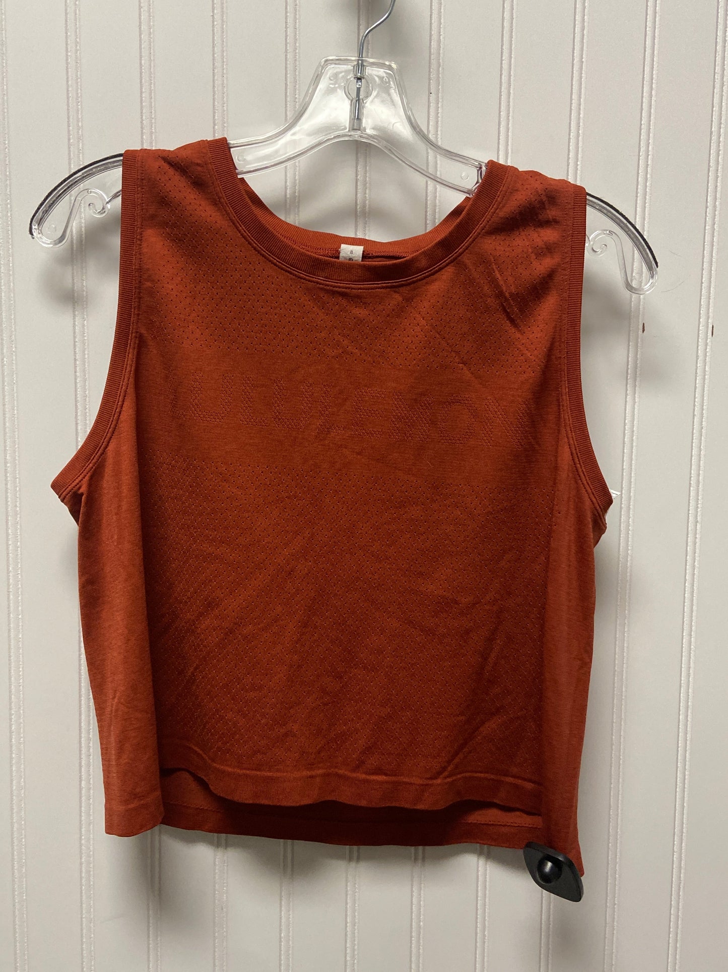 Athletic Tank Top By Lululemon In Orange, Size: M