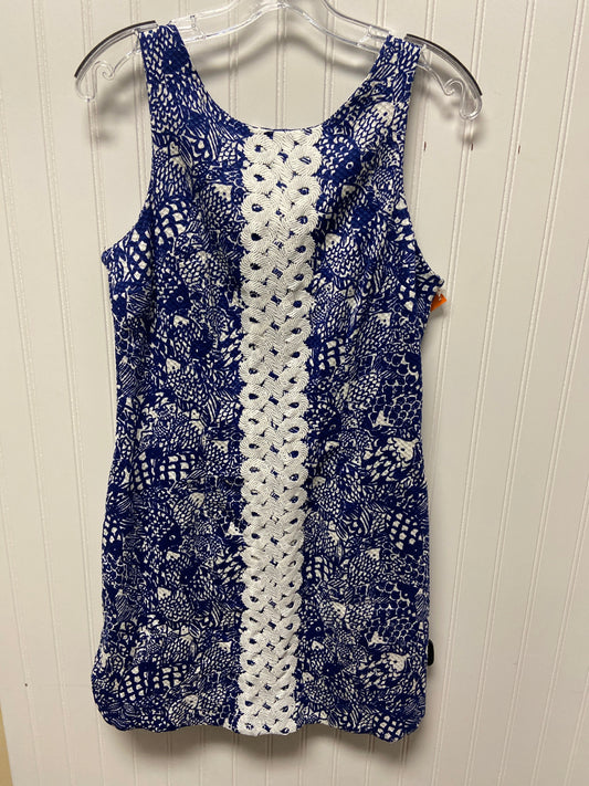 Dress Designer By Lilly Pulitzer In Blue & White, Size: M