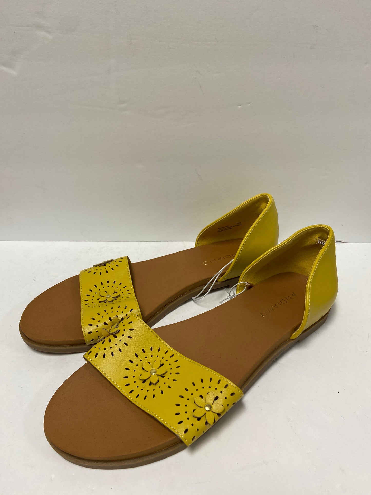 Yellow Sandals Flats Clothes Mentor, Size 10