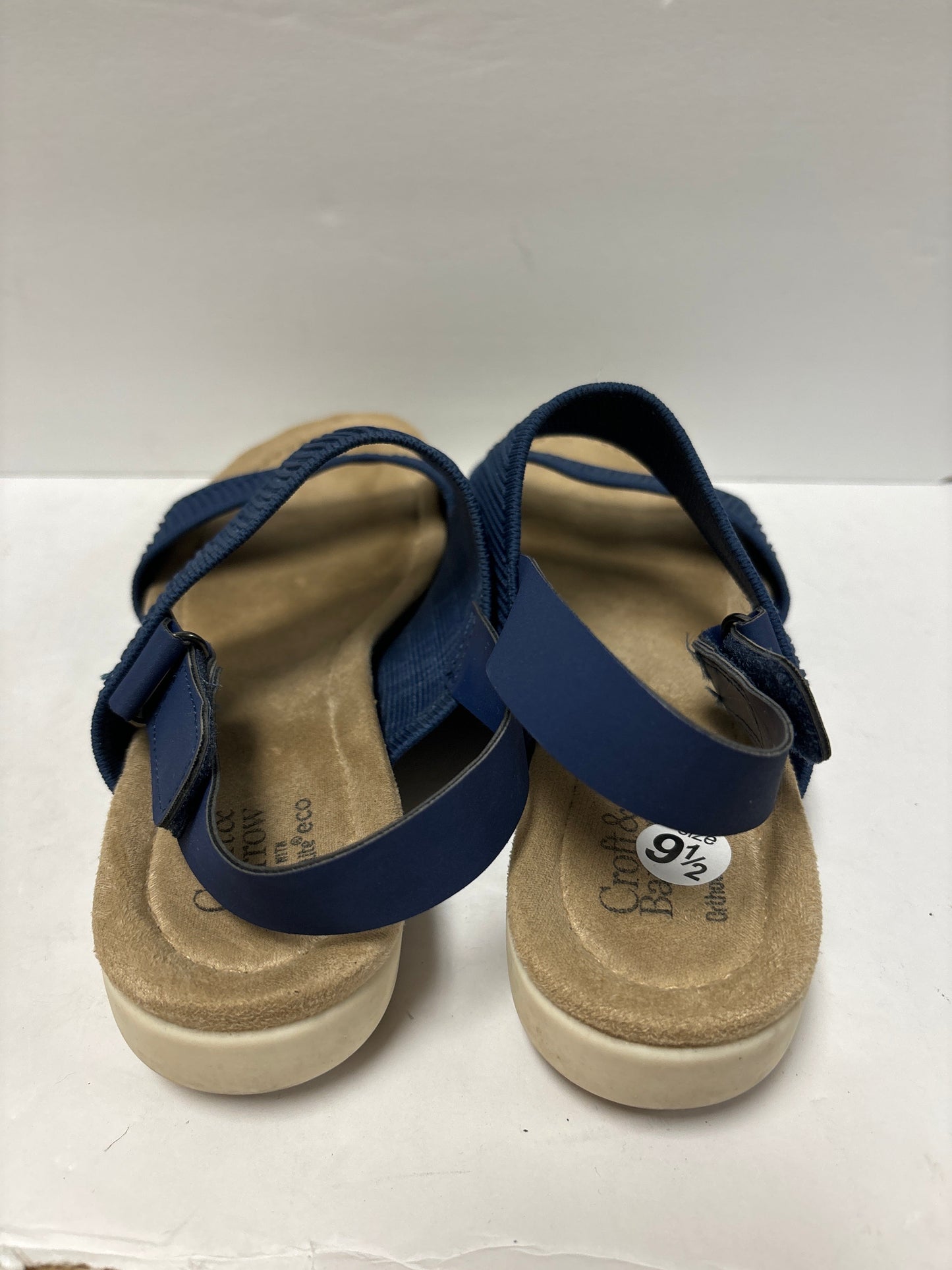 Navy Sandals Flats Croft And Barrow, Size 9.5