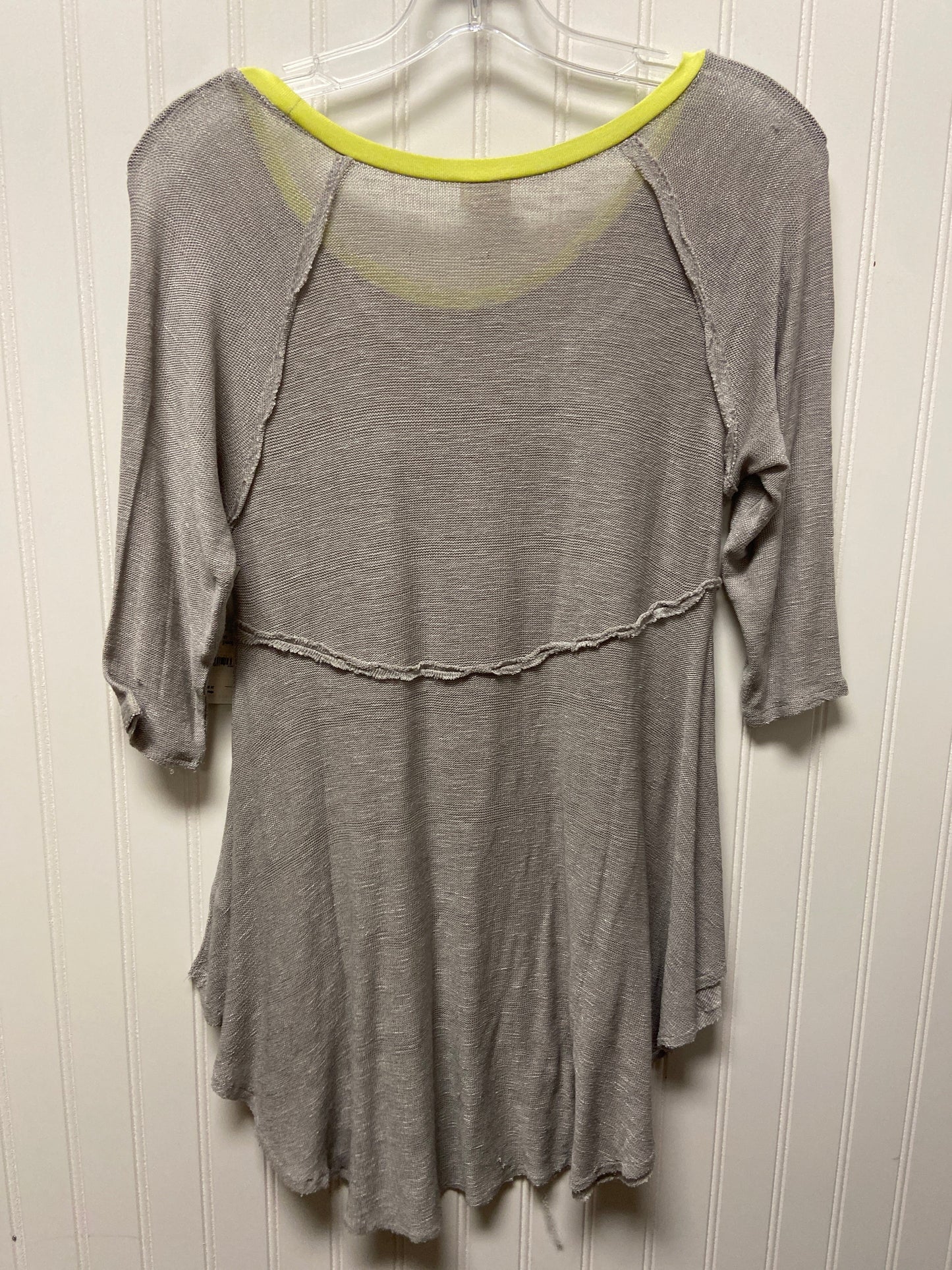 Grey Top 3/4 Sleeve Free People, Size S