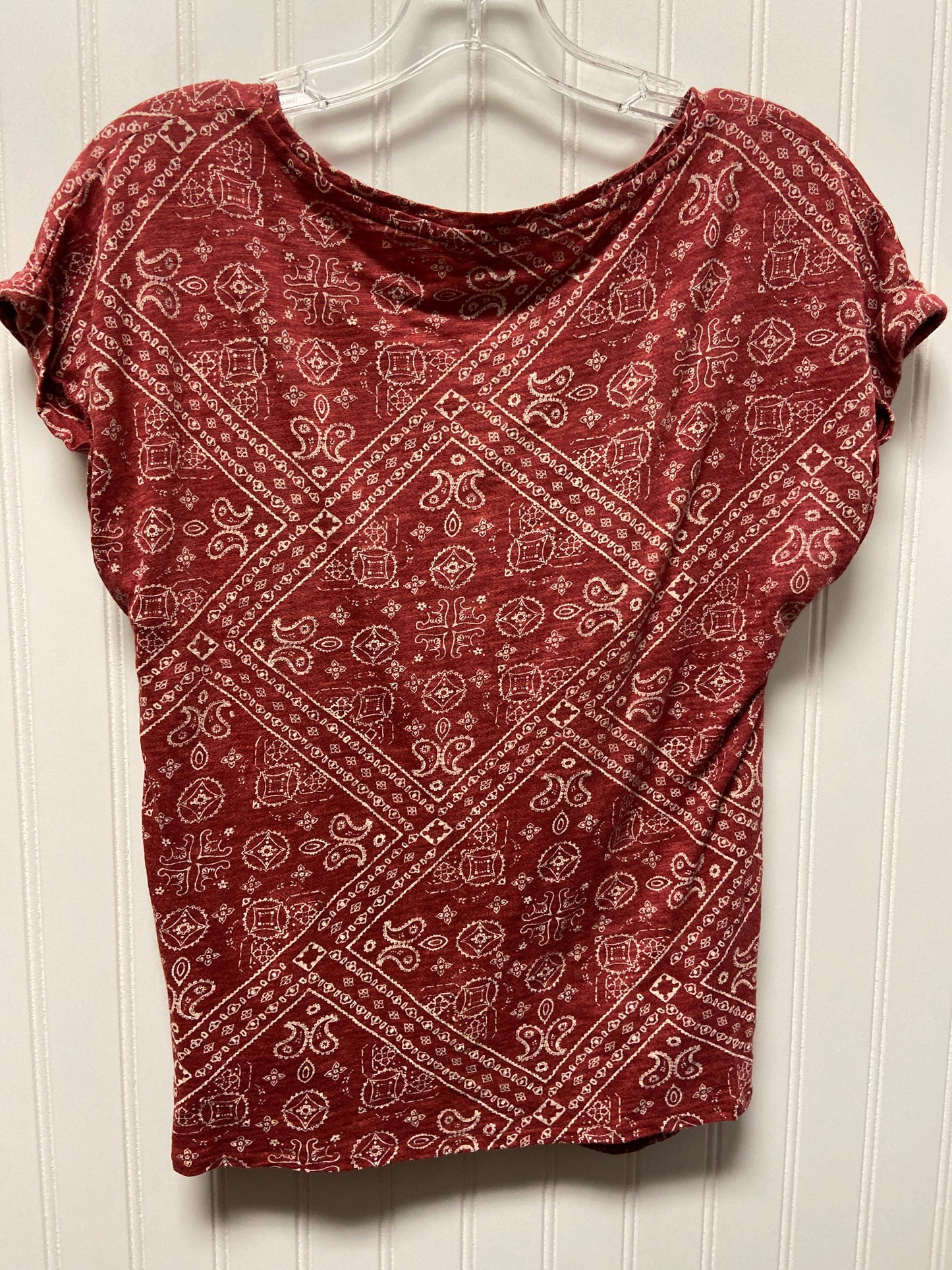 Top Short Sleeve By Lucky Brand In Red, Size: S