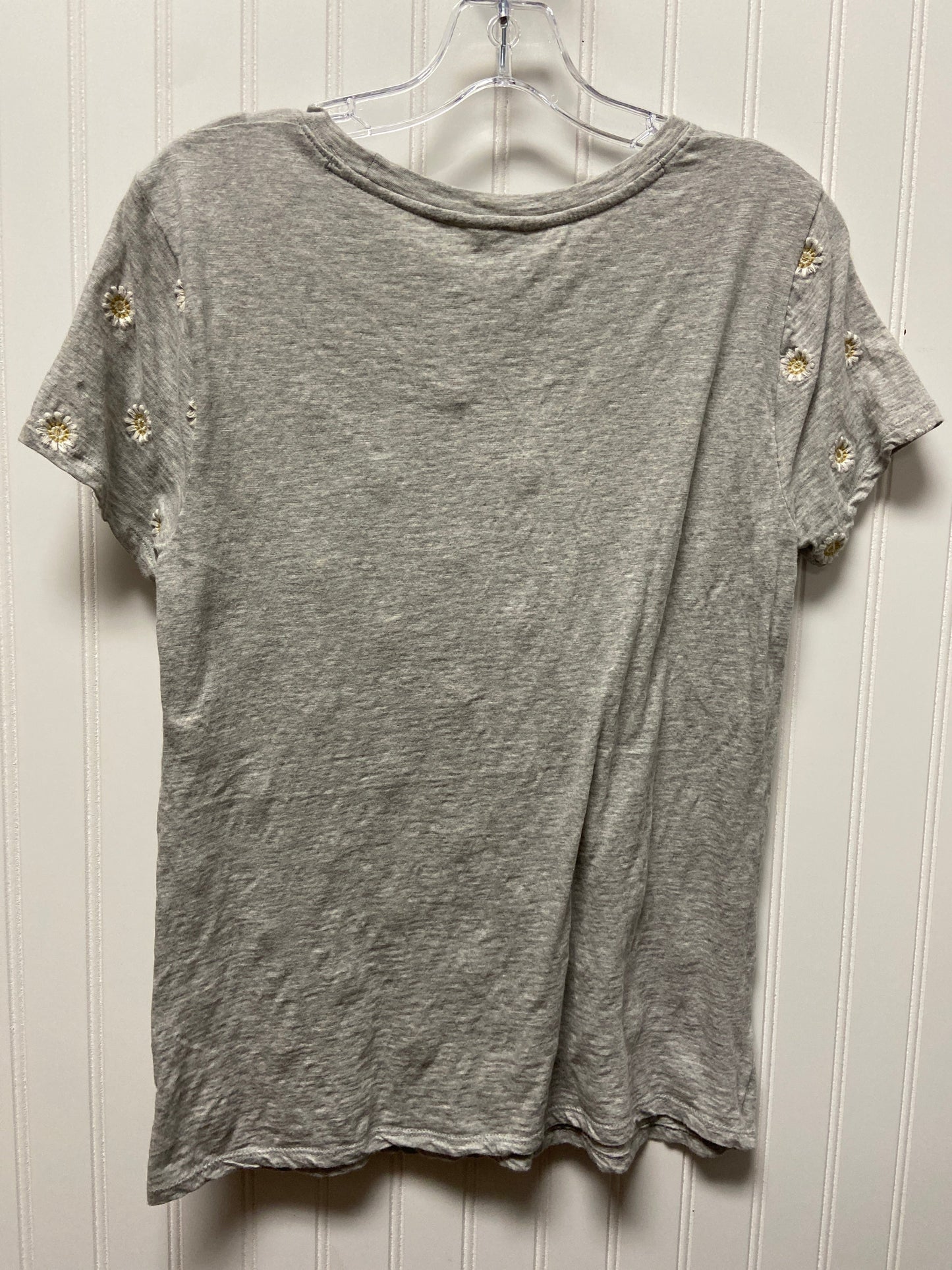 Top Short Sleeve By Lucky Brand In Grey, Size: M