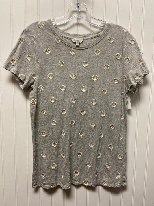 Top Short Sleeve By Lucky Brand In Grey, Size: M