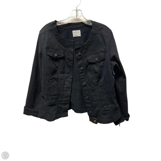 Jacket Denim By Elle In Black, Size: M