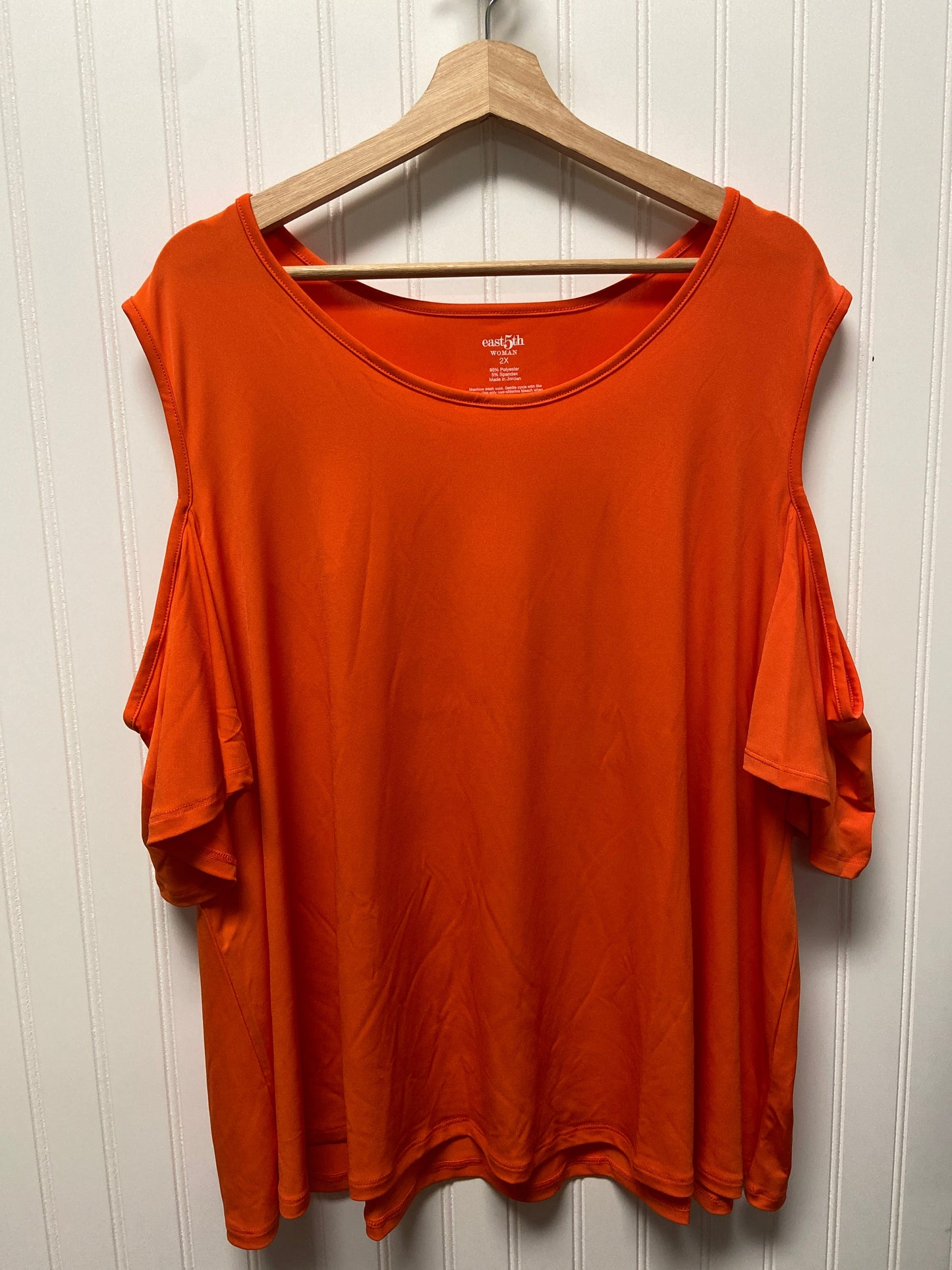 Orange Top Short Sleeve East 5th, Size 2x