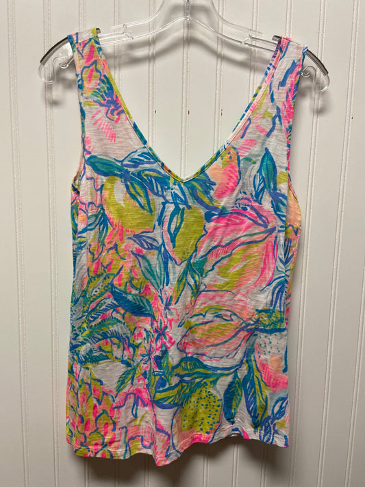 Yellow Top Sleeveless Designer Lilly Pulitzer, Size S