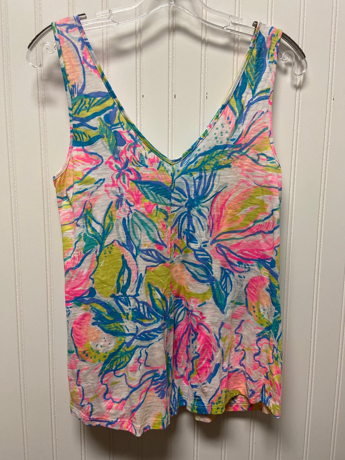 Yellow Top Sleeveless Designer Lilly Pulitzer, Size S