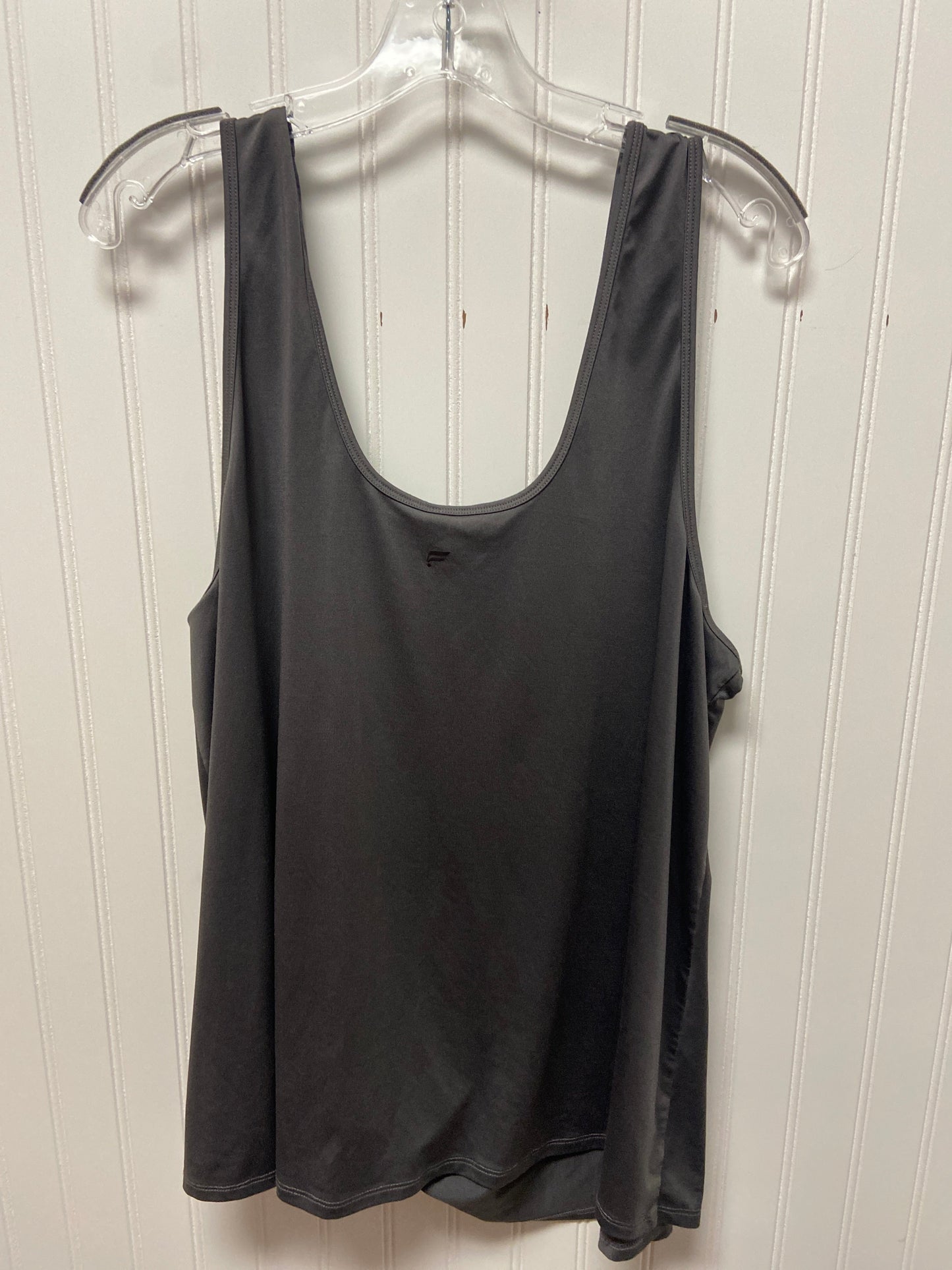 Athletic Tank Top By Fabletics In Grey, Size: 1x