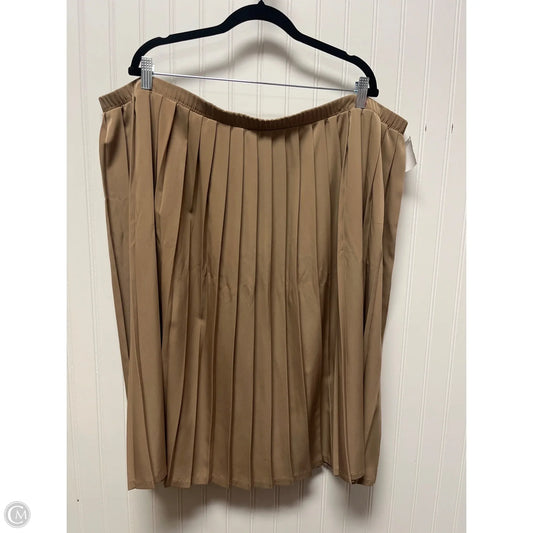 Skirt Midi By Clothes Mentor In Tan, Size: 3x