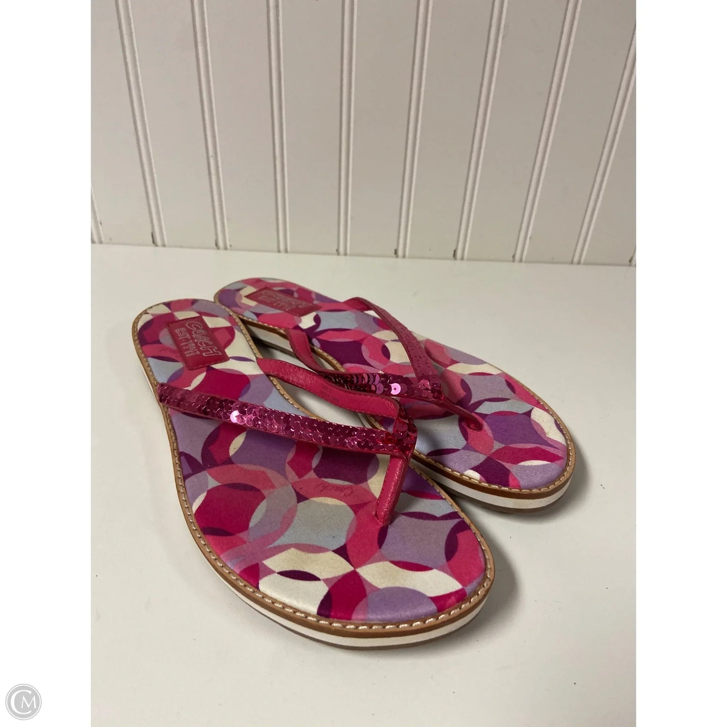 Sandals Designer By Coach In Pink, Size: 10