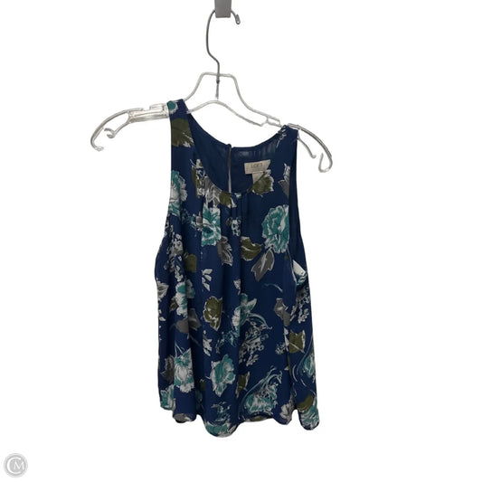 Top Sleeveless By Loft In Blue, Size: S