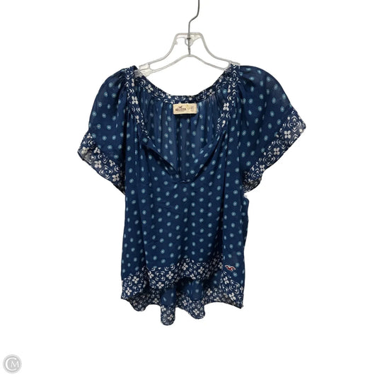 Top Short Sleeve By Hollister In Blue, Size: Xs
