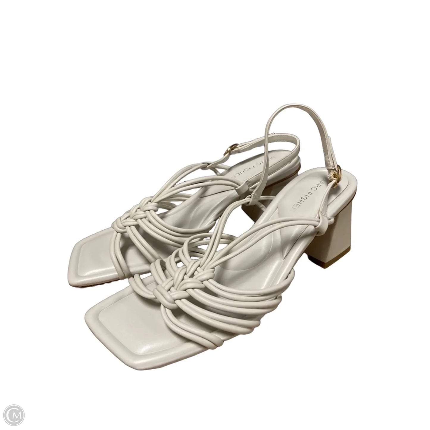 Shoes Heels Block By Marc Fisher In White, Size: 8