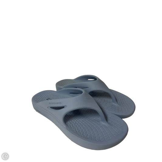 Sandals Flip Flops By Skechers In Blue, Size: 7