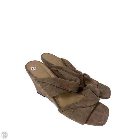 Sandals Heels Wedge By Clothes Mentor In Purple, Size: 7.5