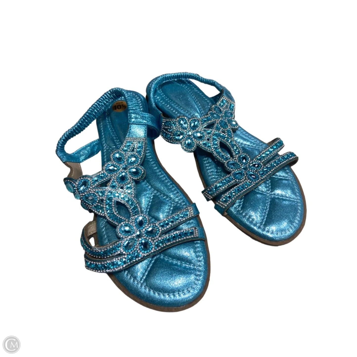 Sandals Flats By Clothes Mentor In Blue, Size: 10.5