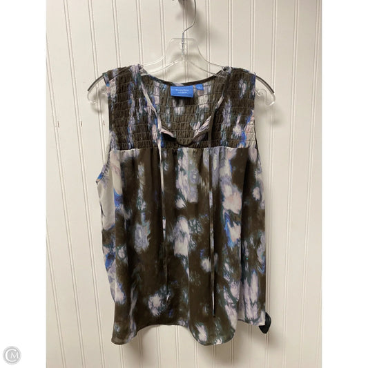 Top Sleeveless By Simply Vera In Blue & Brown, Size: L