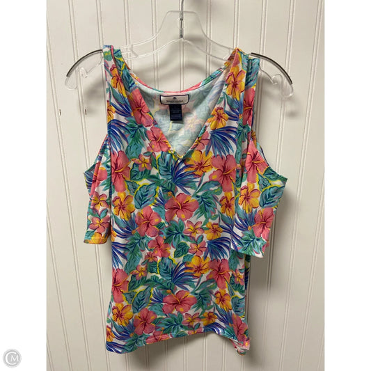 Top Sleeveless By Clothes Mentor In Tropical Print, Size: L