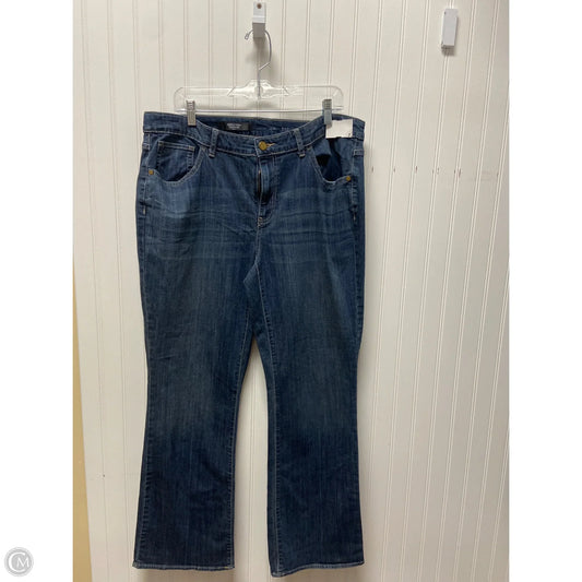 Jeans Straight By Simply Vera In Blue Denim, Size: 16