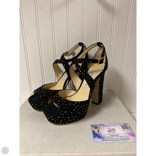 Shoes Luxury Designer By Jimmy Choo In Black, Size: 6.5
