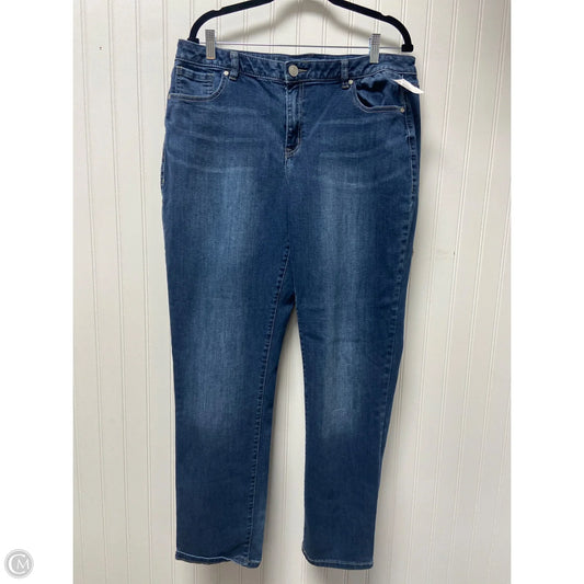 Jeans Straight By Lane Bryant In Blue Denim, Size: 18