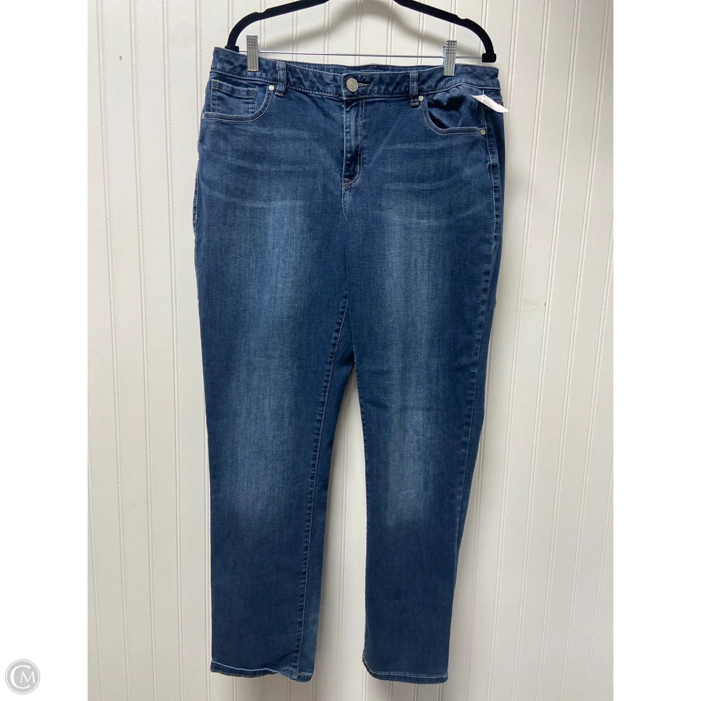 Jeans Straight By Lane Bryant In Blue Denim, Size: 18