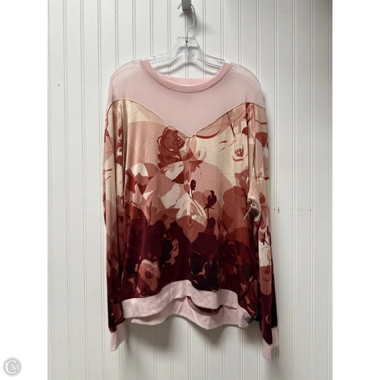 Top Long Sleeve By Lularoe In Floral Print, Size: 3x