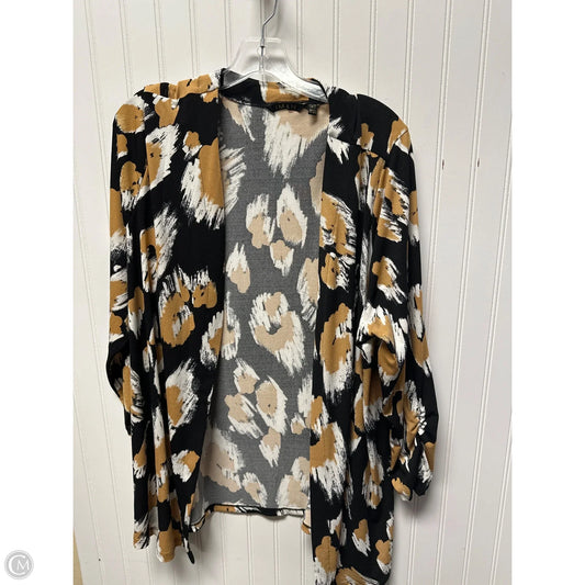 Cardigan By Clothes Mentor In Black & Brown, Size: 1x
