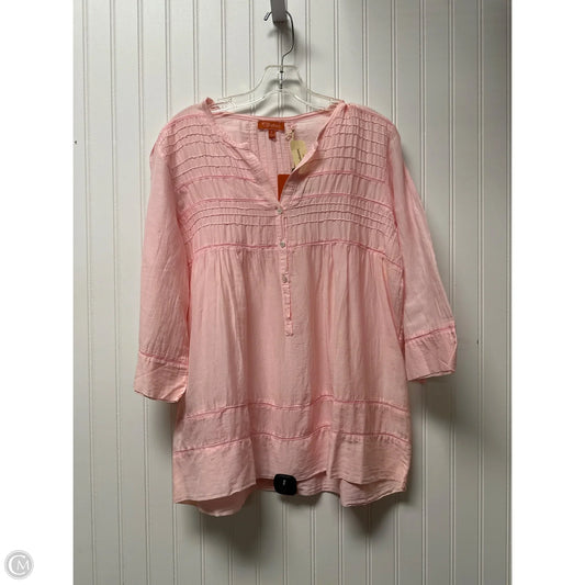 Top 3/4 Sleeve By Tommy Bahama In Pink, Size: S