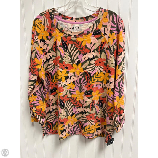 Top Long Sleeve By Loft In Multi-colored, Size: M