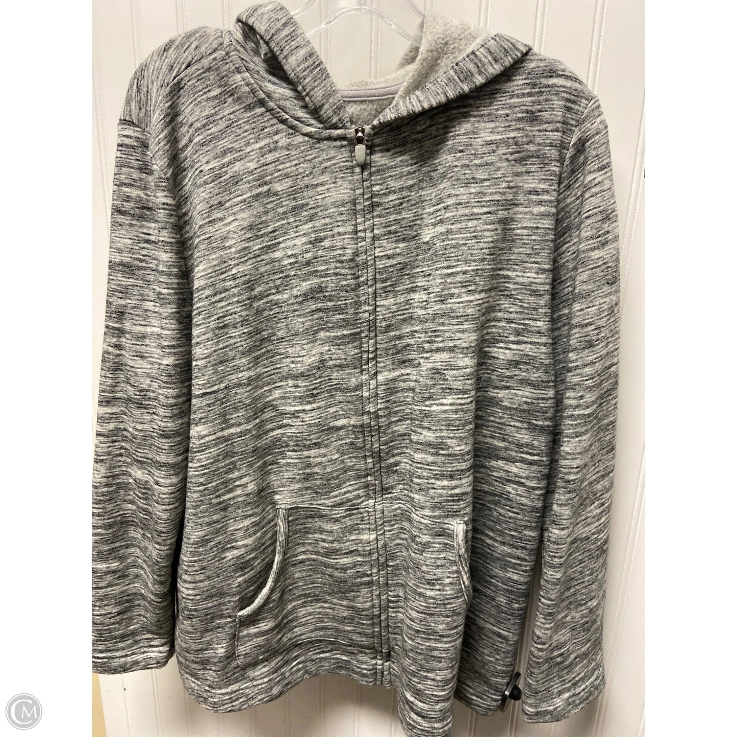 Athletic Jacket By Tek Gear In Grey, Size: Xl