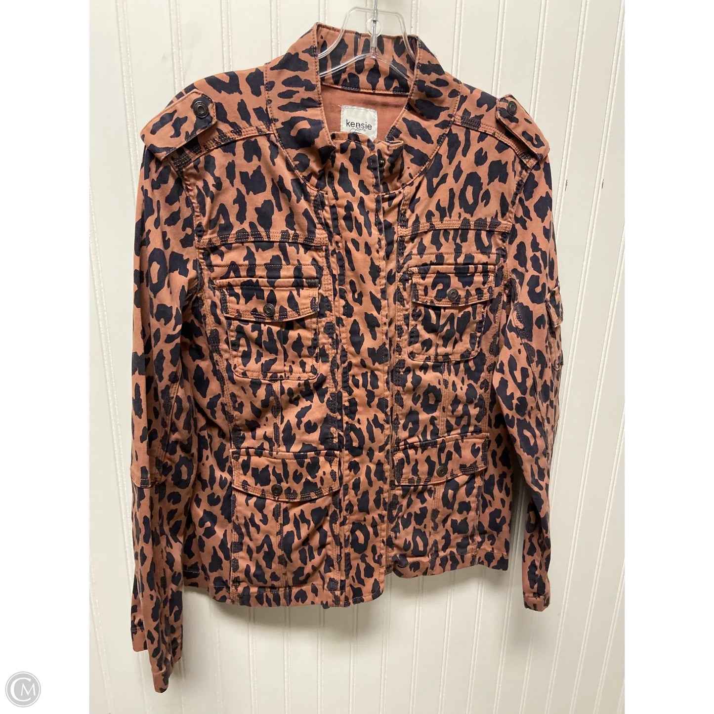 Jacket Denim By Kensie In Animal Print, Size: L