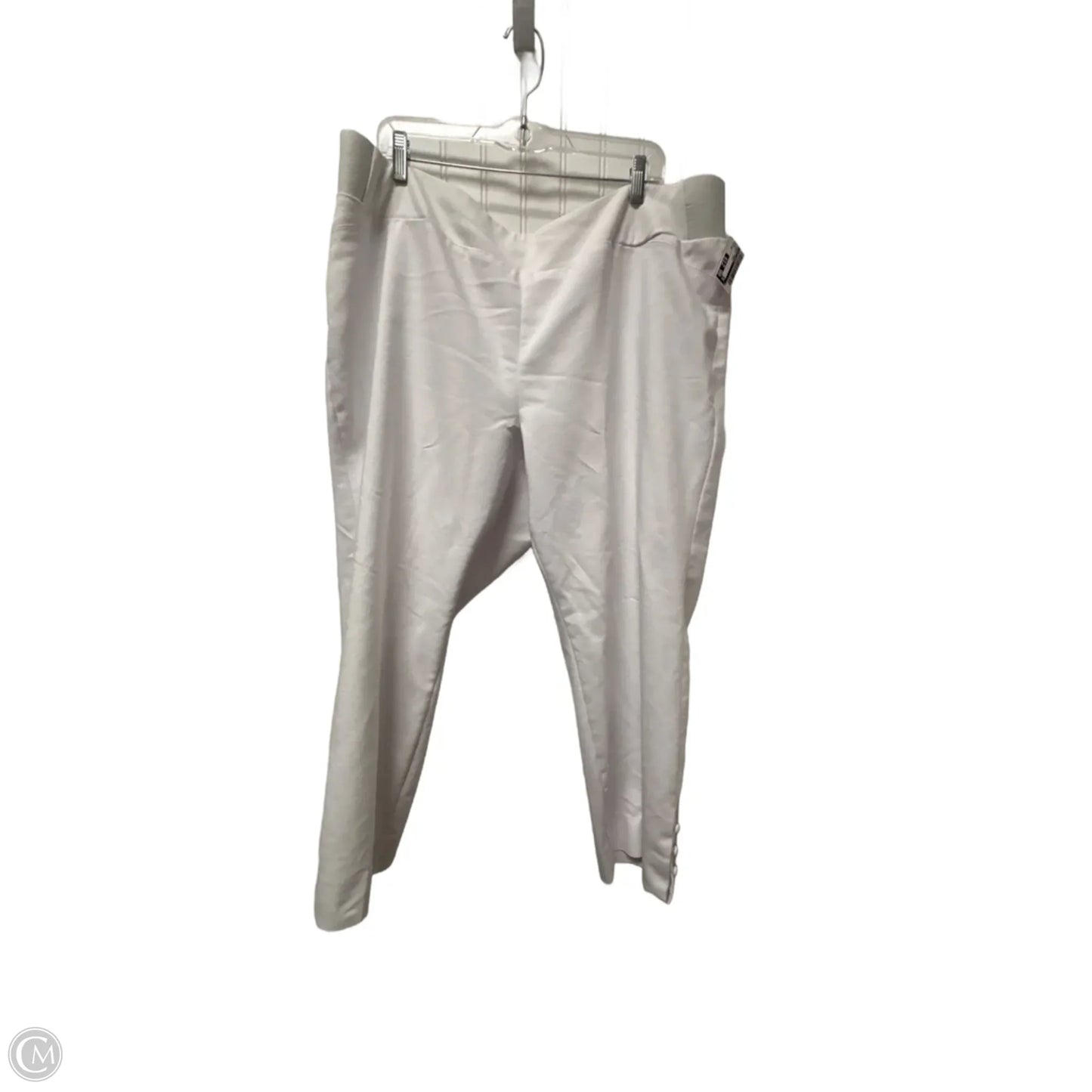 Pants Dress By Investments In White, Size: 3x