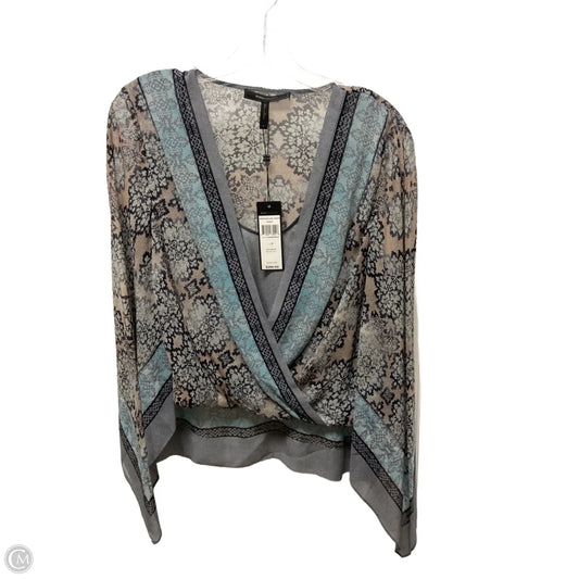 Top Long Sleeve By Bcbgmaxazria In Blue & Pink, Size: S