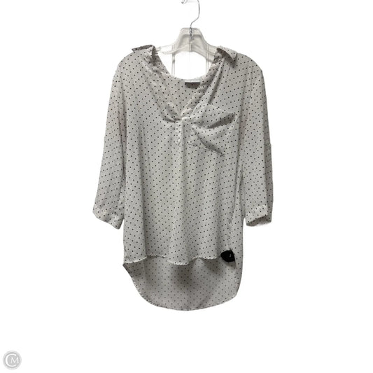 Top 3/4 Sleeve By New York And Co In Polkadot Pattern, Size: M